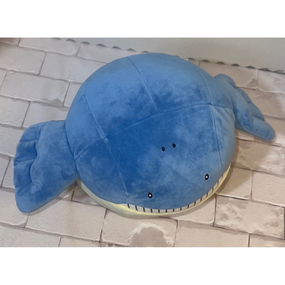Pokemon Wailmer Plush Jazwares 2024 Blue Yellow Round Stuffed Toy PKW3724 NWT - Picture 4 of 11